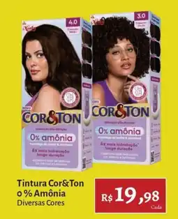 Novo Atacarejo Tintura Cor&Ton 0 % Amônia Diversas Cores oferta