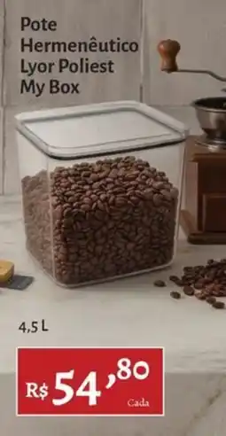 Novo Atacarejo Pote hermenêutico lyor poliest my box oferta