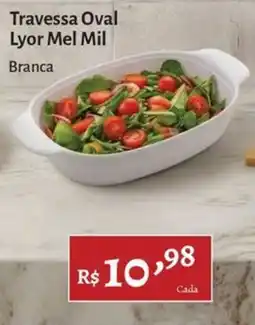 Novo Atacarejo Travessa oval lyor mel mil branca oferta