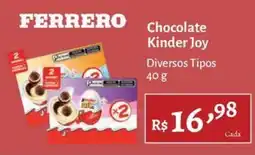 Novo Atacarejo Chocolate kinder joy diversos tipos oferta