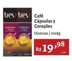 Novo Atacarejo Café Cápsulas 3 Corações oferta