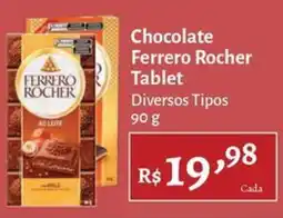 Novo Atacarejo Chocolate ferrero rocher tablet diversos tipos oferta