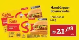 Novo Atacarejo Hambúrguer Bovino Sadia Tradicional oferta