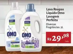 Novo Atacarejo Lava Roupas Líquido Omo Lavagem Perfeita oferta
