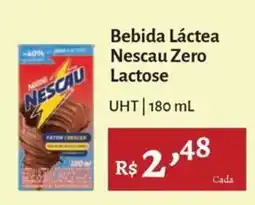 Novo Atacarejo Bebida Láctea Nescau Zero Lactose oferta
