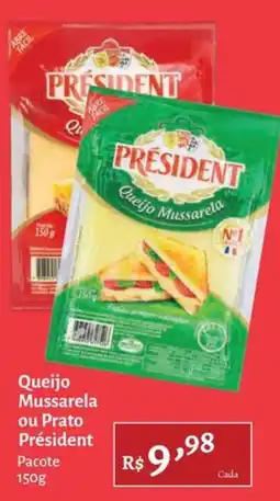 Novo Atacarejo Queijo Mussarela ou Prato Président oferta