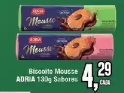 Redeconomia Biscoito Mousse ADRIA 130g Sabores oferta