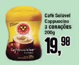 Redeconomia Café Solúvel Cappuccino 3 Corações oferta