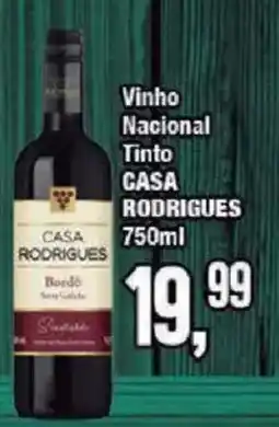 Redeconomia Vinho Nacional Tinto Casa Rodrigues oferta