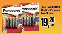 Redeconomia Pilha panasonic alcalina pequena aa oferta