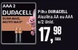 Redeconomia Pilha duracell alcalina aa ou aaa oferta