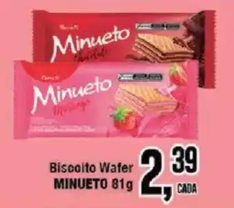 Redeconomia Biscoito Wafer Minueto oferta