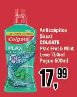 Redeconomia Antisséptico bucal colgate plax fresh mint oferta