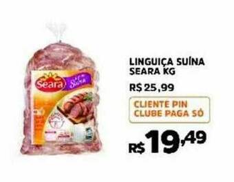 Pinheiro Supermercado Linguiça Suína Seara oferta