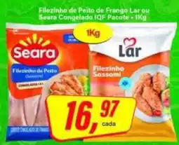 Rede Supermarket Filezinho de Peito de Frango Lar ou Seara Congelado IQF Pacote oferta