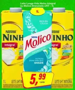 Rede Supermarket Leite longa vida ninho integral ou molico desnatado uht oferta