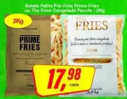 Rede Supermarket batata palito pré-frita prime fries ou the fries congelada pacote oferta