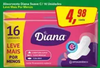 Rede Supermarket Absorvente Diana Suave C/ 16 Unidades oferta