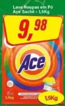 Rede Supermarket Lava Roupas em Pó Ace Sachê oferta