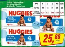 Rede Supermarket Fralda descartável huggies rápida absorção tamanhos oferta