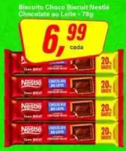 Rede Supermarket Biscoito Choco Biscuit Nestlé Chocolate ao Leite oferta