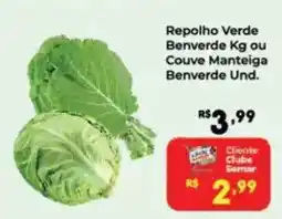 Semar Supermercado Repolho Verde Benverde Kg ou Couve Manteiga Benverde Und. oferta