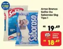 Semar Supermercado Arroz Branco Solito Ou Saboroso 5kg Tipo 1 oferta