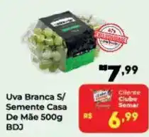 Semar Supermercado Uva Branca S/ Semente Casa De Mãe oferta