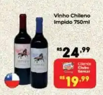 Semar Supermercado Vinho Chileno Impido oferta