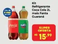 Semar Supermercado Kit Refrigerante Coca Cola 2L mais Fanta Guaraná oferta