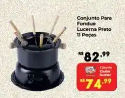 Semar Supermercado Conjunto Para Fondue Lucerna Preto oferta