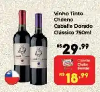 Semar Supermercado Vinho Tinto Chileno Caballo Dorado Clássico oferta