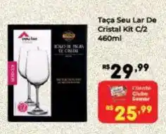 Semar Supermercado Taça seu lar de cristal kit c/2 oferta
