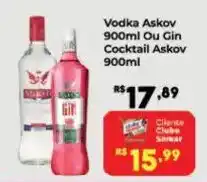 Semar Supermercado Vodka Askov Ou Gin Cocktail Askov oferta