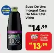Semar Supermercado Suco de uva integral casa de mãe vidro oferta