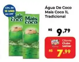 Semar Supermercado Água de coco mais coco 1l tradicional oferta