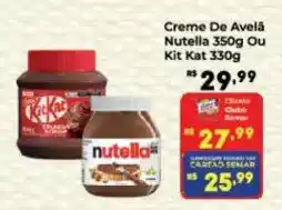 Semar Supermercado Creme De Avelã Nutella 350g Ou Kit Kat 330g oferta