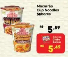 Semar Supermercado Macarrão Cup Noodles Sabores oferta