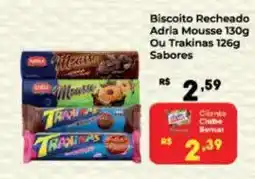 Semar Supermercado Biscoito Recheado Adria Mousse Ou Trakinas Sabores oferta