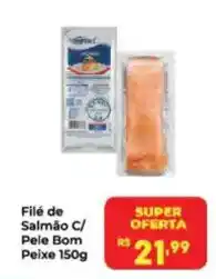 Semar Supermercado Filé de Salmão C/ Pele Bom Peixe oferta