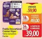 Atacadão Mg - fralda descartável cremer hiper oferta