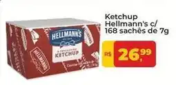 Tonin Superatacado Hellmann's - ketchup c/ 168 sachês de 7g oferta
