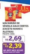 Assaí Atacadista De - macarrão de semola galo cortes (exceto ninho e aletria) oferta