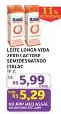 Assaí Atacadista Italac - leite longa vida zero lactose semidesnatado oferta