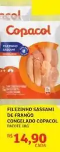 Assaí Atacadista Copacol - filezinho sassami de frango congelado oferta