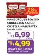 Assaí Atacadista Maturatta - hamburguer bovino congelado sabor costela oferta