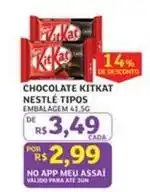 Assaí Atacadista Nestlé - chocolate kitkat tipos oferta
