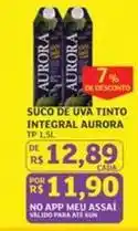 Assaí Atacadista Aurora - suco de uva tinto integral oferta