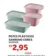 Assaí Atacadista Sanremo - potes plásticos cores oferta