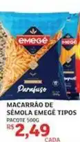 Assaí Atacadista Emegê - macarrão de semola tipos oferta